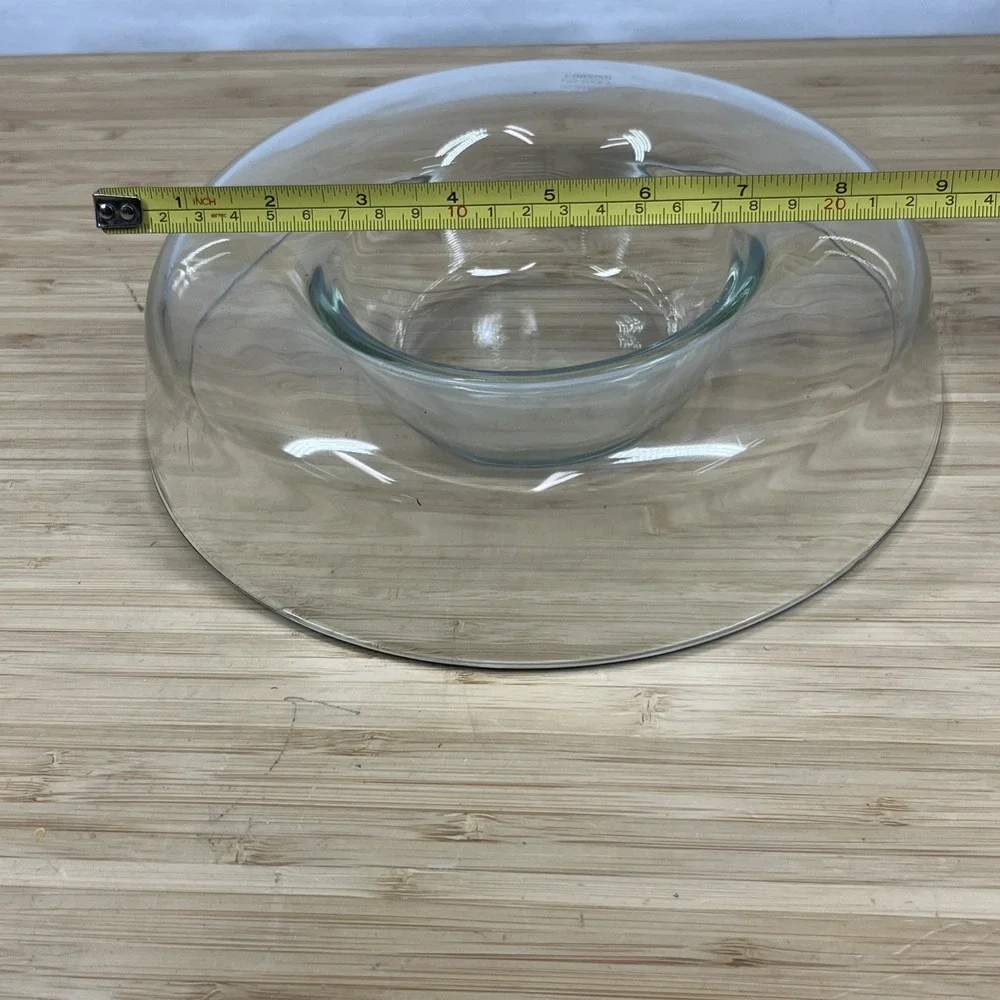 Vintage PYREX 229 France Clear Glass Deep Dish Pie Plate Baking Pan